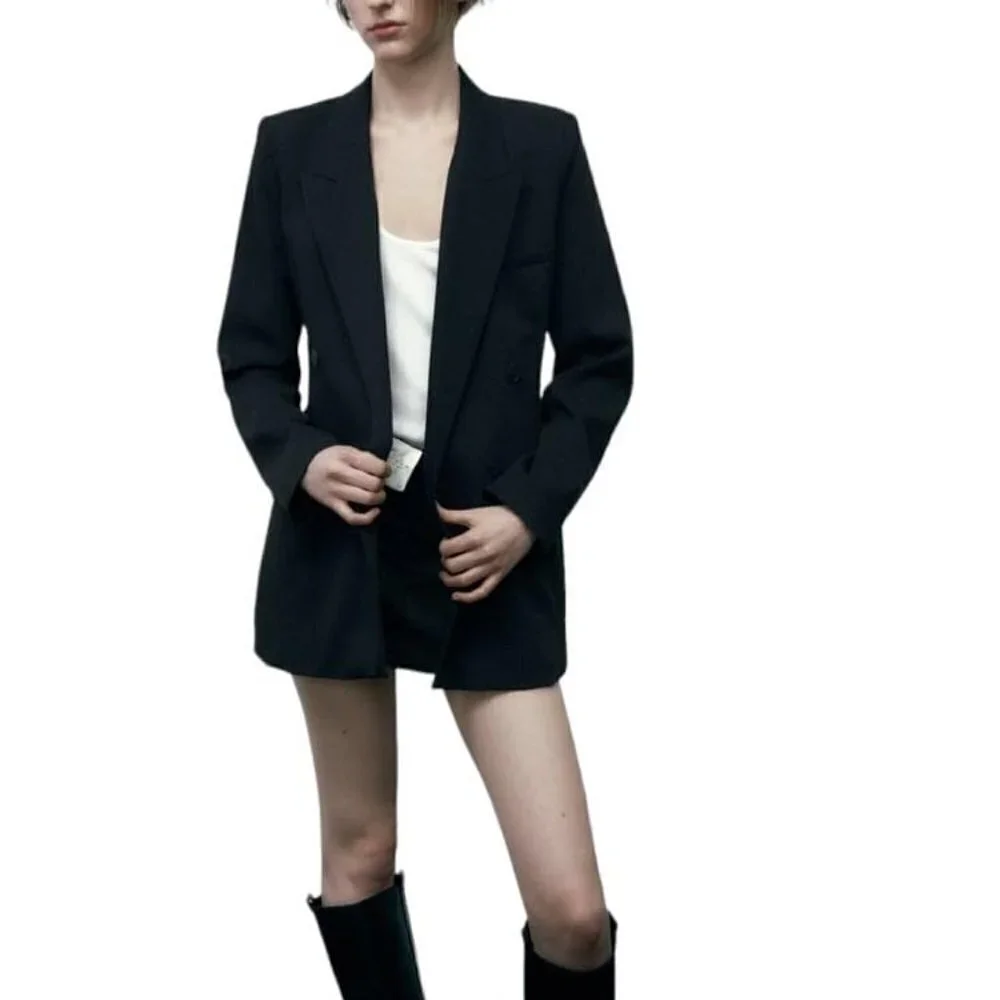 ZARA BASIC BLAZER BLACK SIZE XS  | 9106/187/800